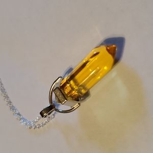 (3 for $15) Yellow Glass Crystal Necklace
